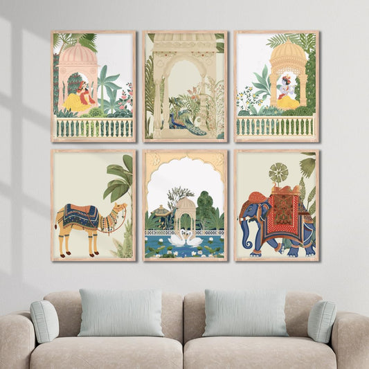 Madhubani Wall painting set of 6
