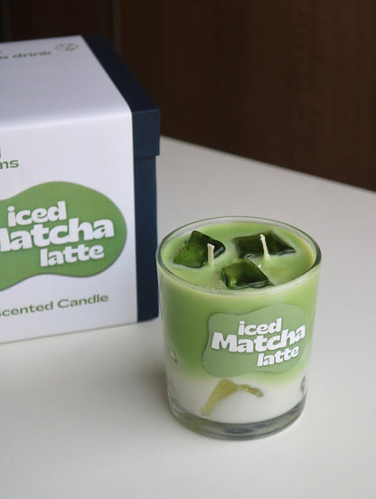Matcha latte candle in Gift Box