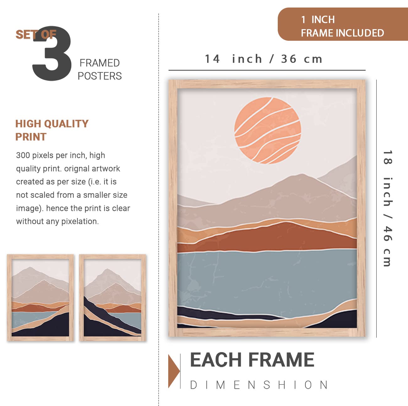Wall Paintings Set of 3