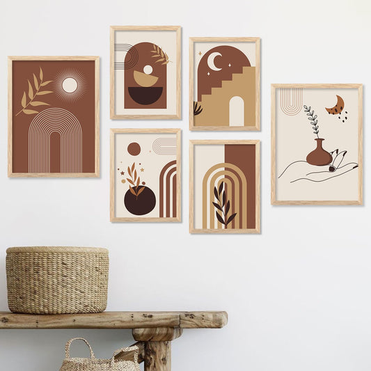 Boho wall painting pack of 6