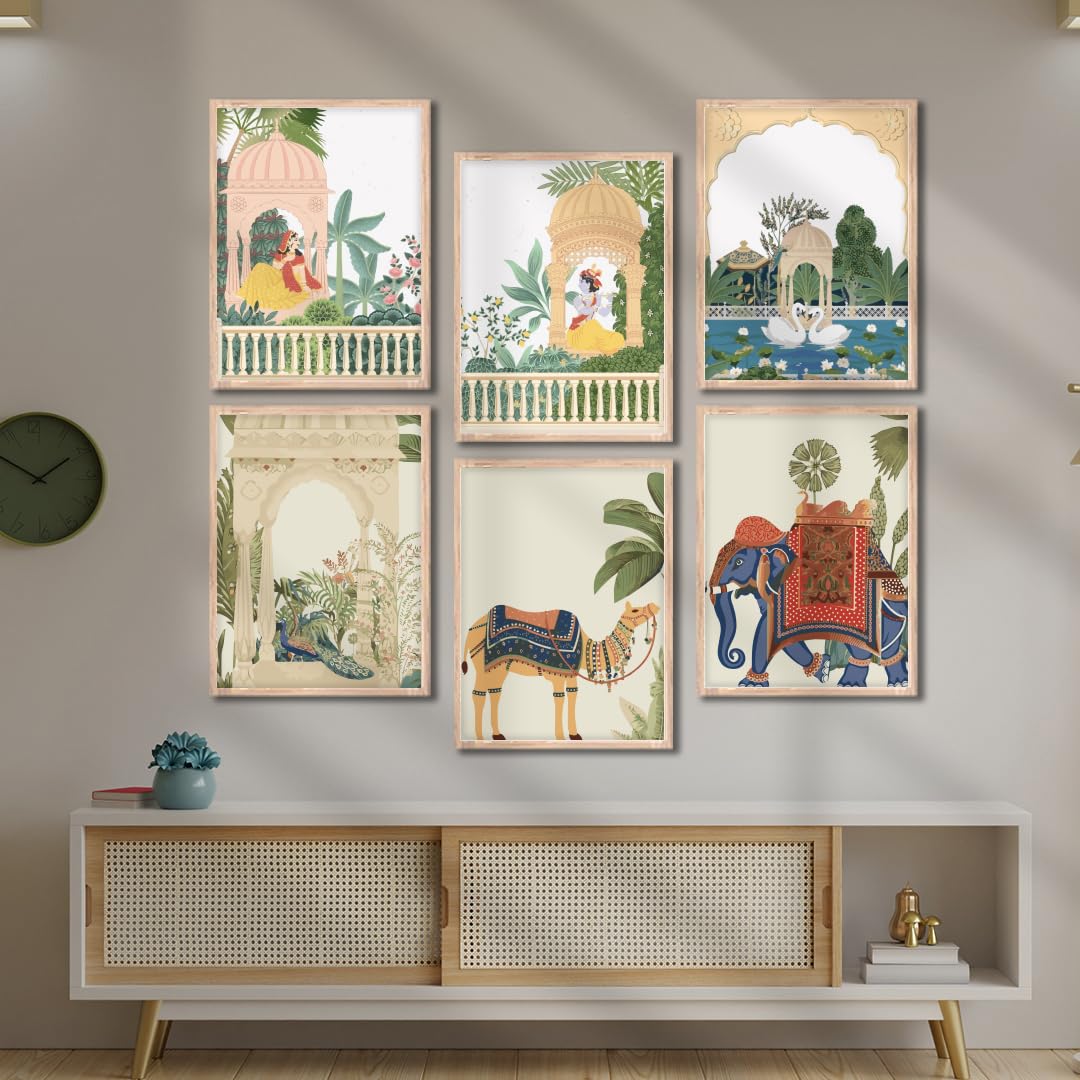 Madhubani Wall painting set of 6