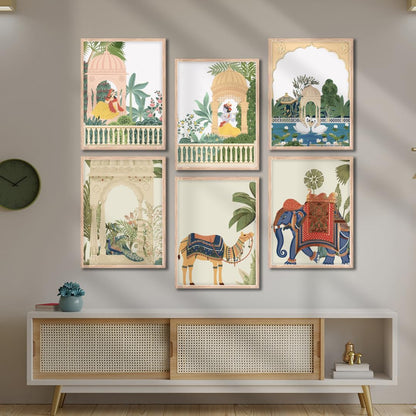 Madhubani Wall painting set of 6