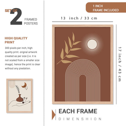 Boho wall painting pack of 6