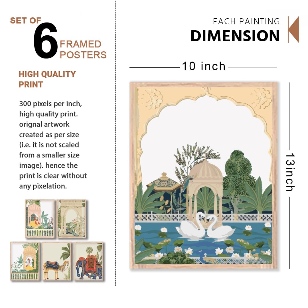 Madhubani Wall painting set of 6