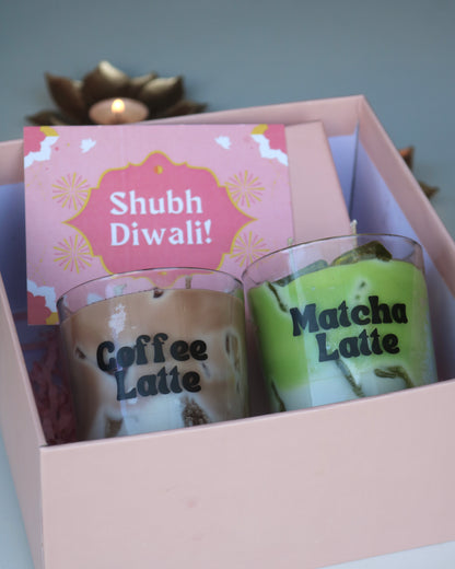 Festive Gift Hamper | Iced coffee Candle, Iced matcha Candle & Almond clusters